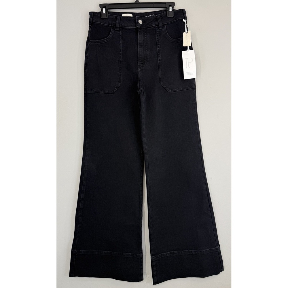 Pilcro Rylan High Rise Flare Jeans Women's 29 Anthropologie Stretch Black NWT